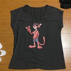 Pink panther grey shirt